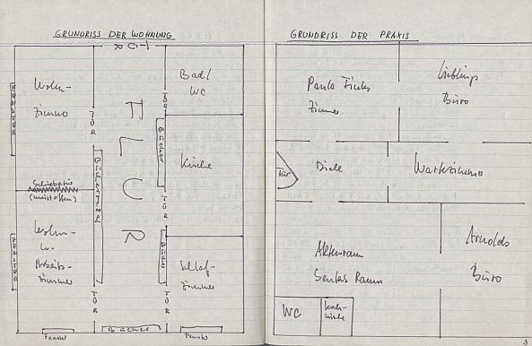 Grundrisszeichnung von Jurek Becker für Liebling Kreuzberg